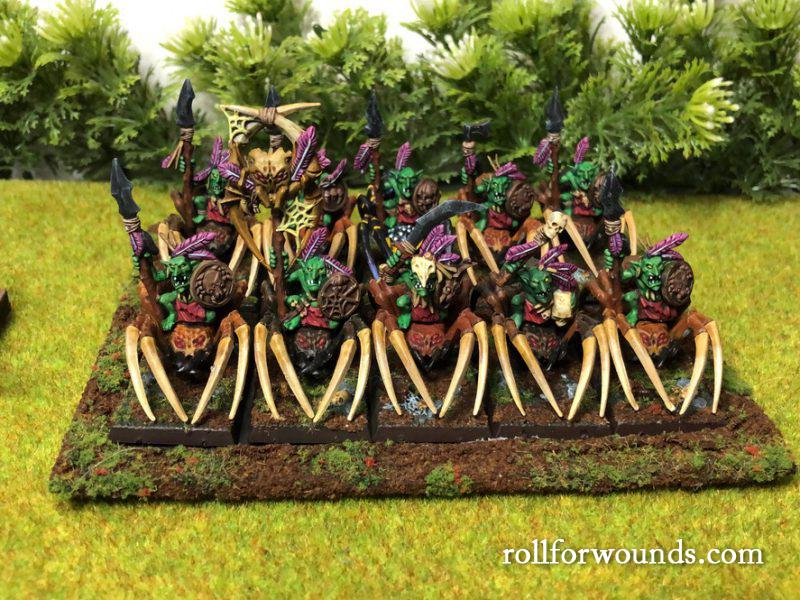 Goblin Spider riders on movement tray