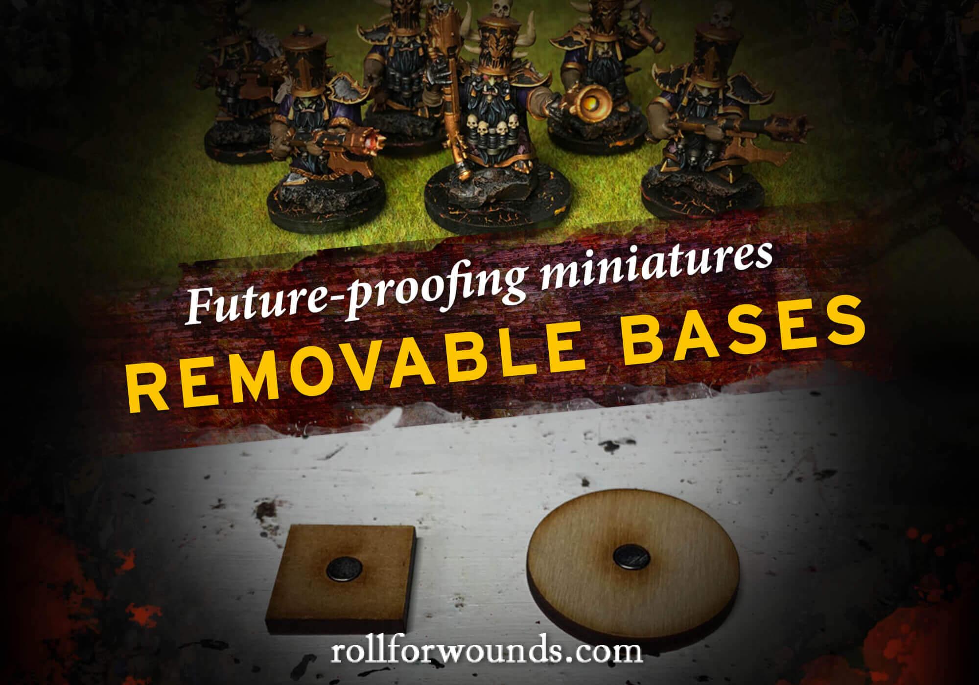 Removable magnetic bases for miniatures