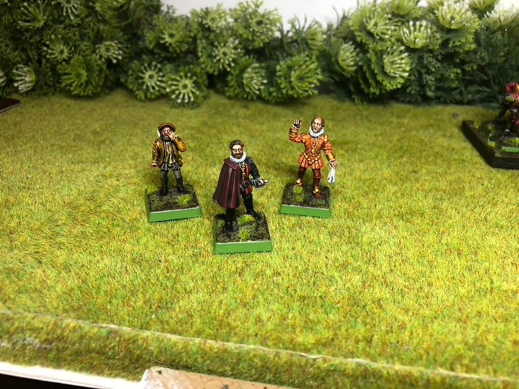Blackadder, Percy and Baldrick 28mm miniatures painted